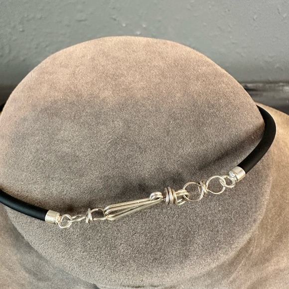 Moonbeams artisan made sterling silver filled wrap statement necklace 15 inches - Picture 5 of 10